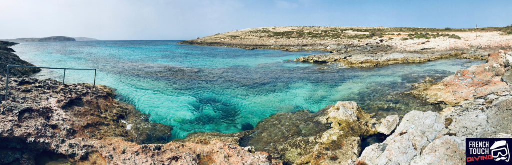 Landscape of Malta with sea and rocks